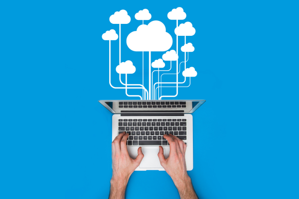 laptop with links to the clouds