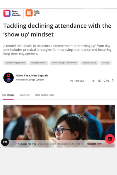 Thumbnail of Tackling declining attendance with the 'show up' mindset