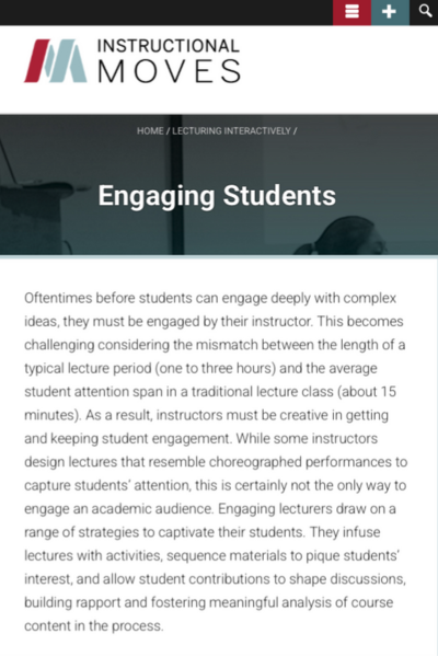 Thumbnail of Engaging students - 15 short videos