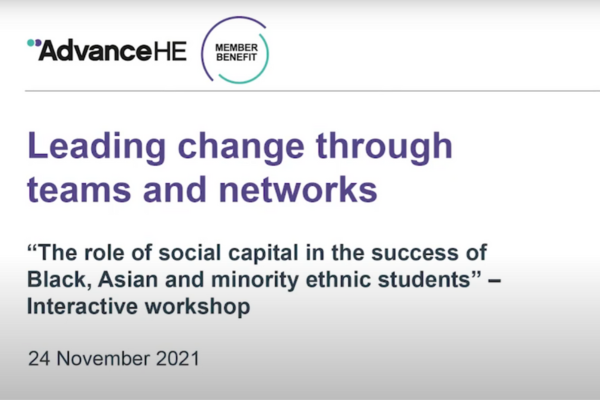 Screengrab of AdvanceHE vid
