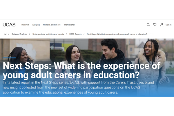 Screengrab of UCAS website