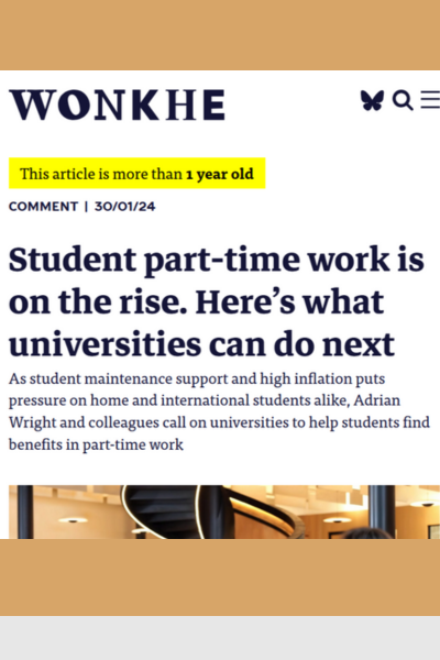 Screengrab of WonkHE