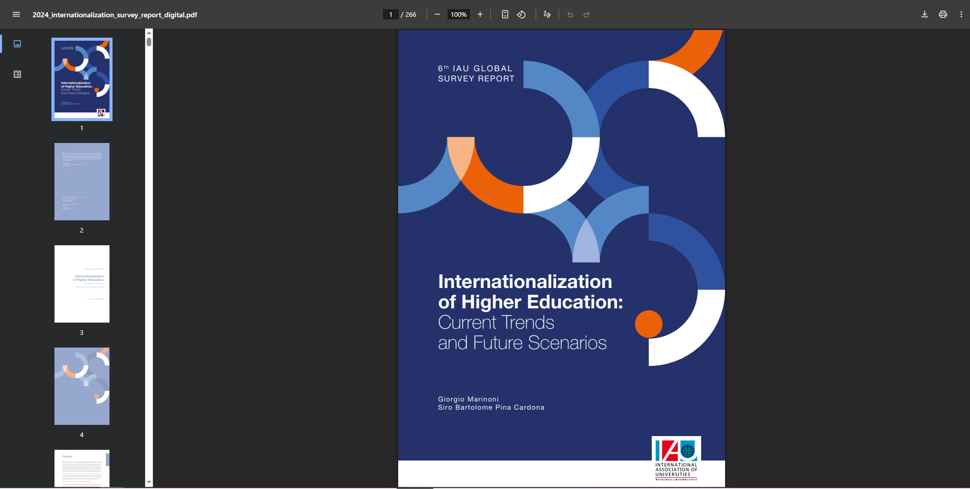 Internationalization of Higher Education Current Trends and Future Scenarios PDF screenshot of PDF "Internationalization of Higher Education Current Trends and Future Scenarios"