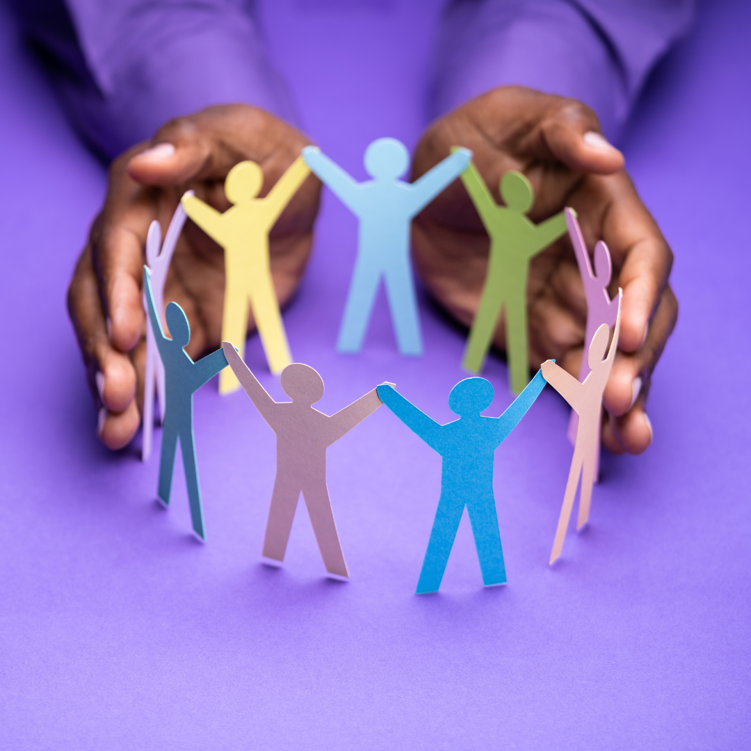 Image of circle of paper people