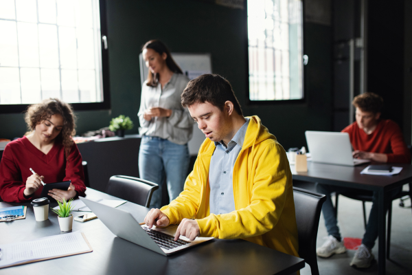 Image of student using laptop