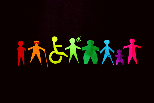 image of colourful silhouettes of people representing diversity
