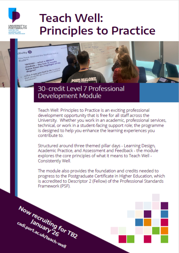 screengrab of latest Teach Well flyer -TB2 - Jan 2026