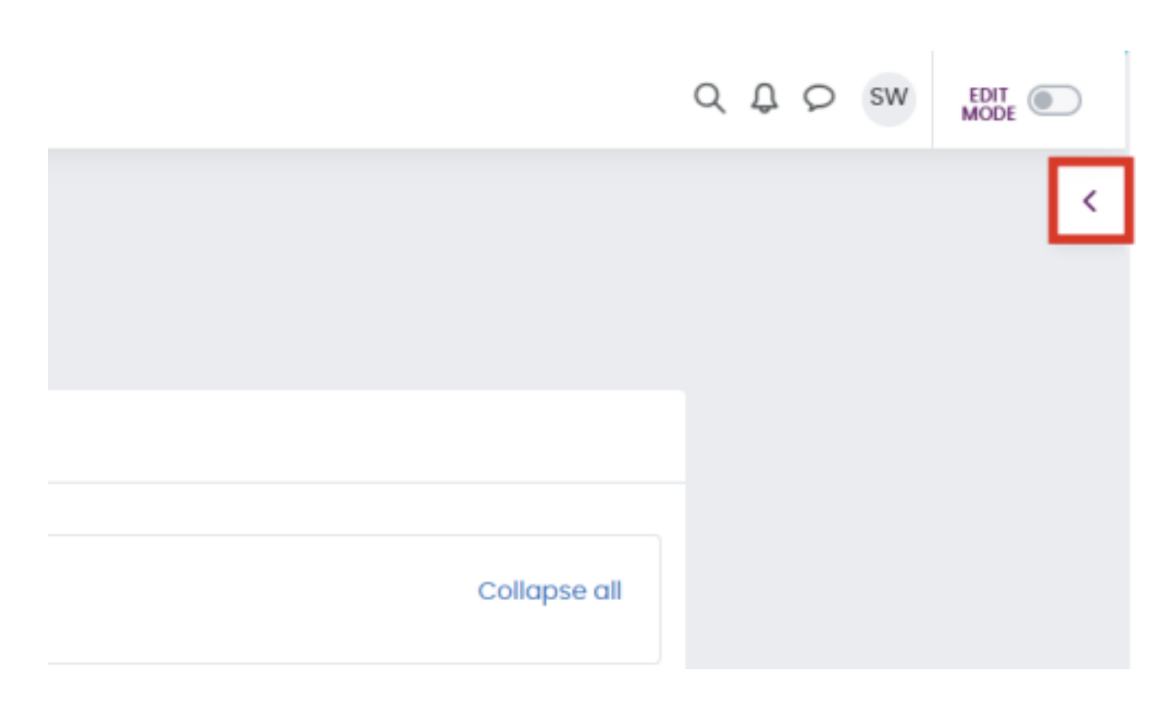 Image showing the button for the moodle block drawer.