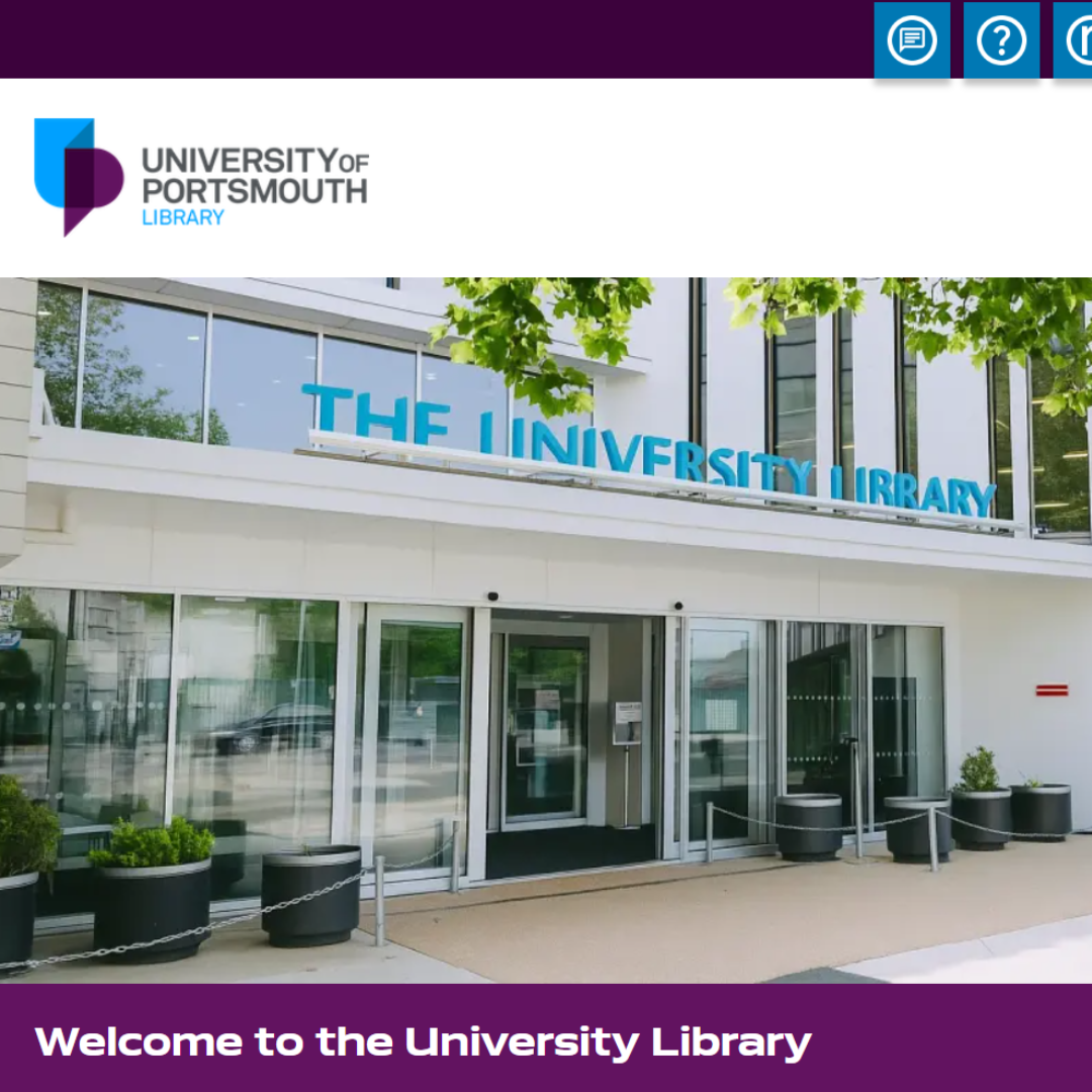 image of library website
