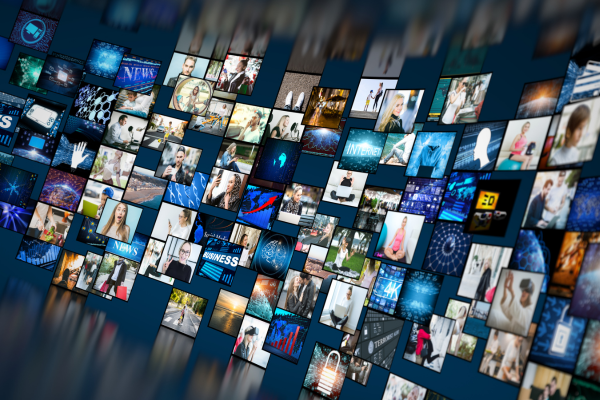 Image of multiple screens showing different videos