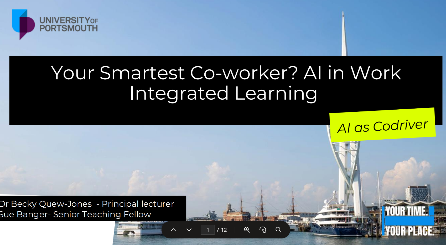 Screen grab Your Smartest Co-worker? AI in Work-Integrated Learning
