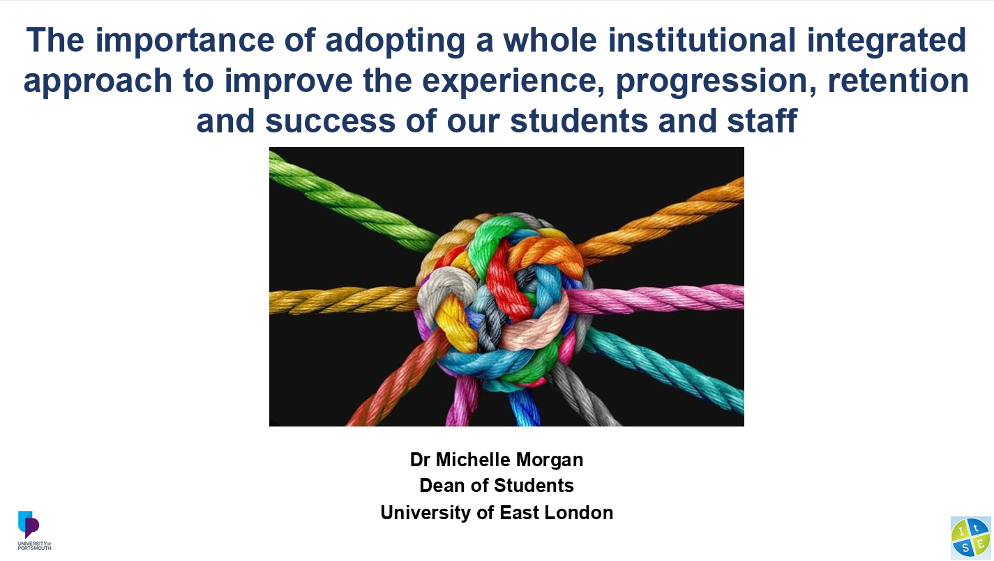 Screen grab of The Importance of Adopting a Whole Institutional Integrated Approach presentation