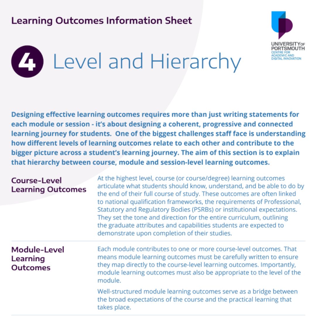 Screenshot showing a preview of 'Level and Hierarchy' PDF