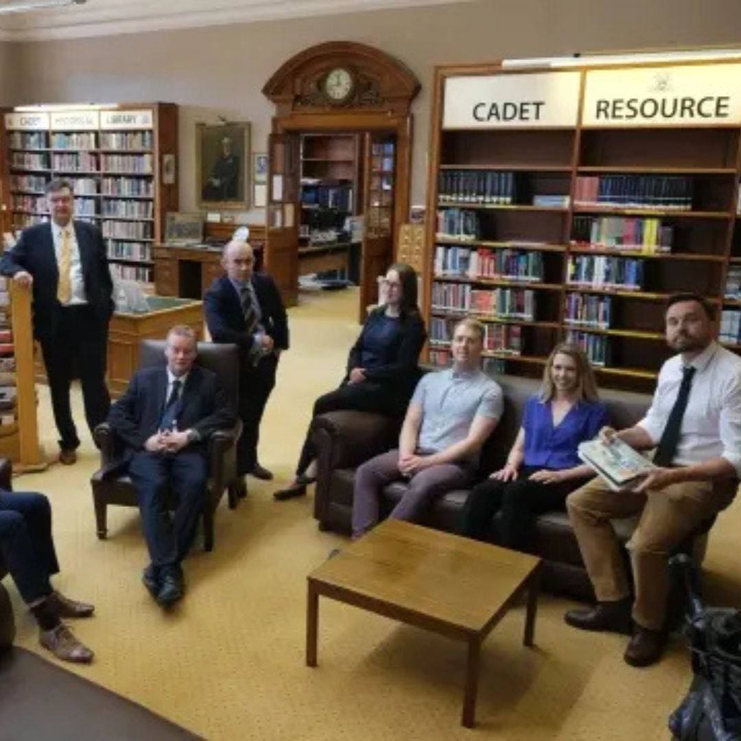 Image of people in library setting