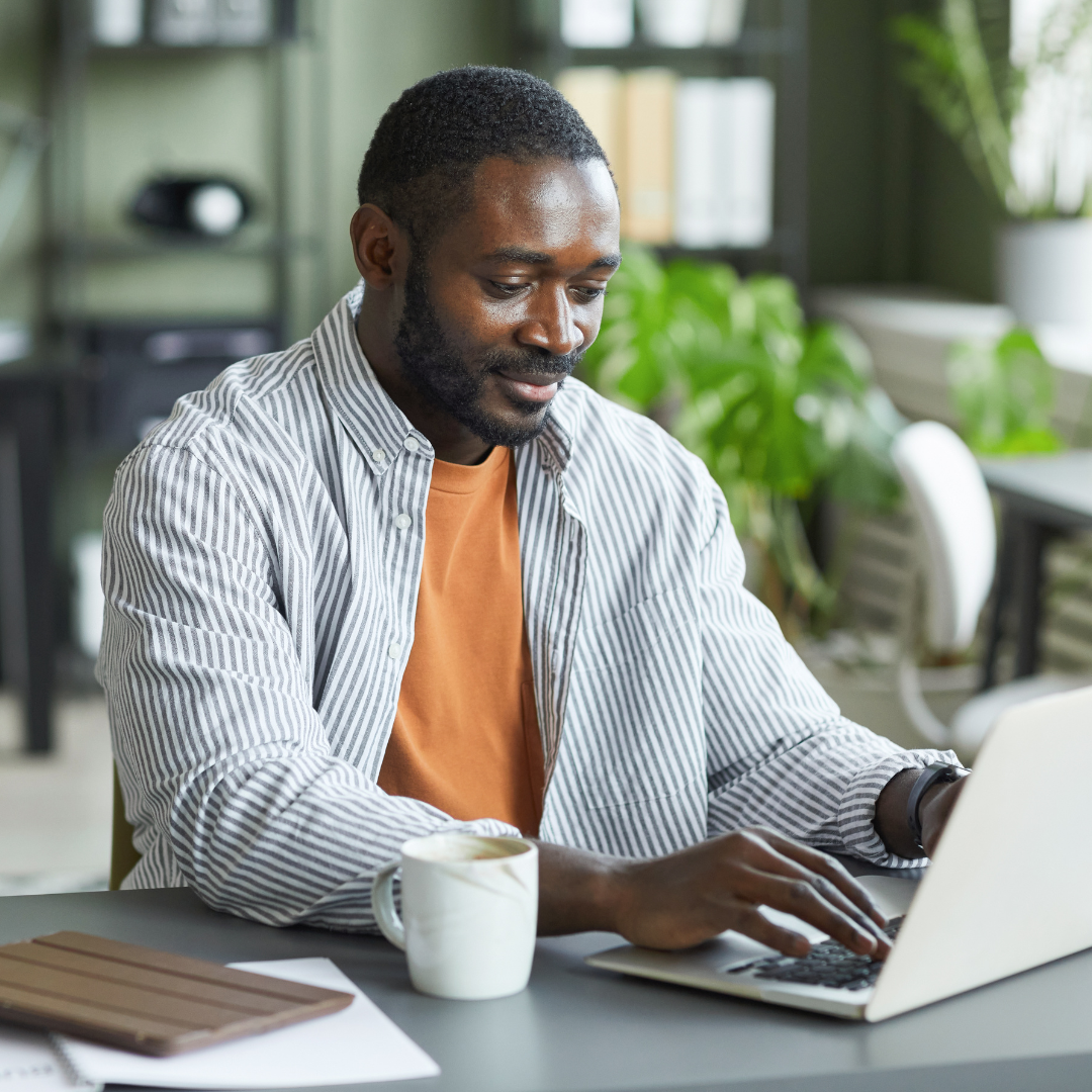 Image of man on laptop